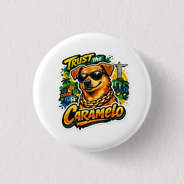 Badge Rond 2,50 Cm Caramel chef (Devant)
