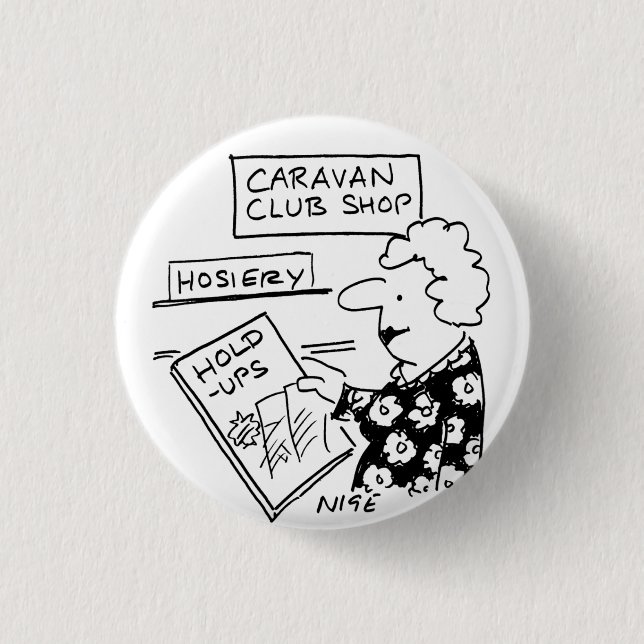 Badge Rond 2,50 Cm Caravan Club Shop Hosiery Hold-Up Cartoon (Devant)