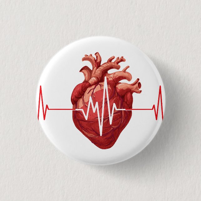 Badge Rond 2,50 Cm Cardiologue Docteur en cardiologie Infirmière médi (Devant)