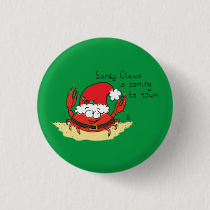 Badge Rond 2,50 Cm Caricature de Noël de Noël de Noël amusant Père No