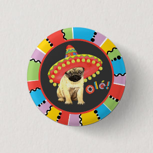 Badge Rond 2,50 Cm Carlin de fiesta