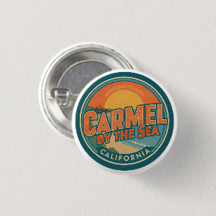 Badge Rond 2,50 Cm Carmel au bord de la mer californie côte pacifique