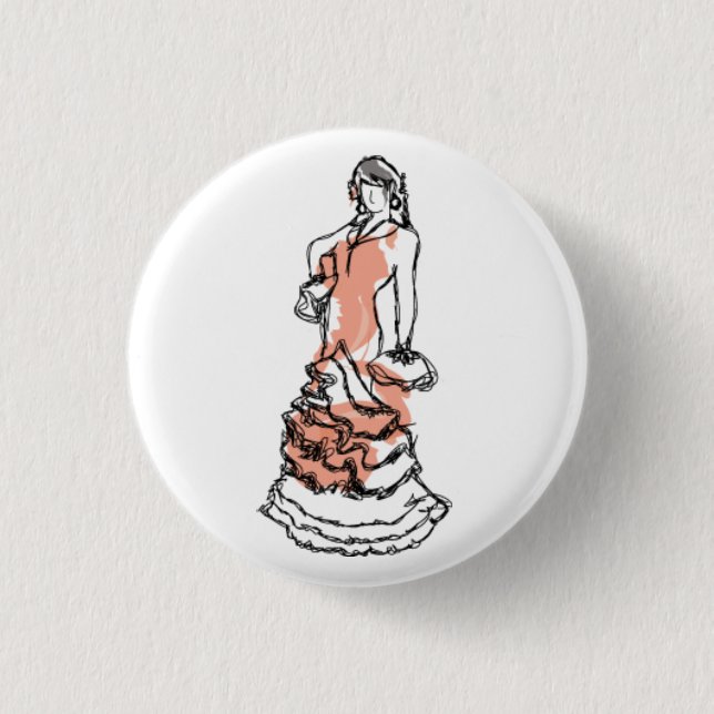 Badge Rond 2,50 Cm Carmen dans une plaque (Devant)