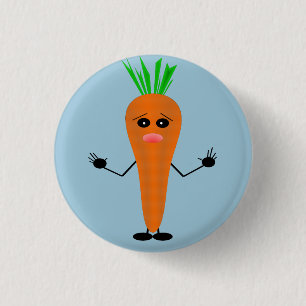 Badge Rond 2,50 Cm Carotte triste par Kenneth Yoncich