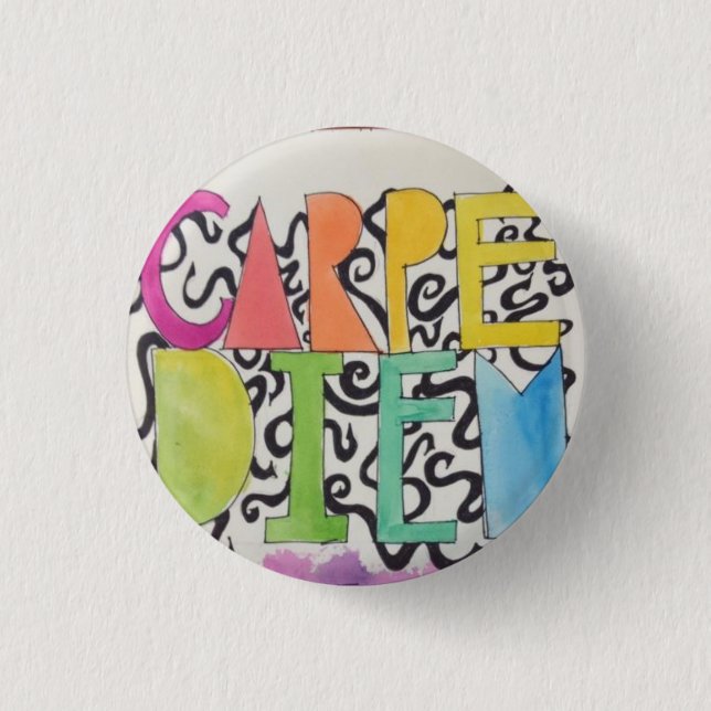 Badge Rond 2,50 Cm Carpe Diem (Devant)
