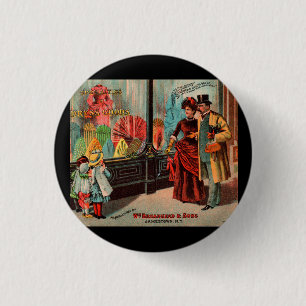 Badge Rond 2,50 Cm carte de commerce William Broadhead & Sons habille