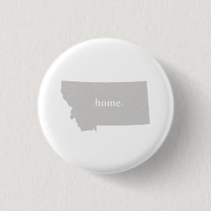 Badge Rond 2,50 Cm Carte de l'état de la silhouette de la maison du