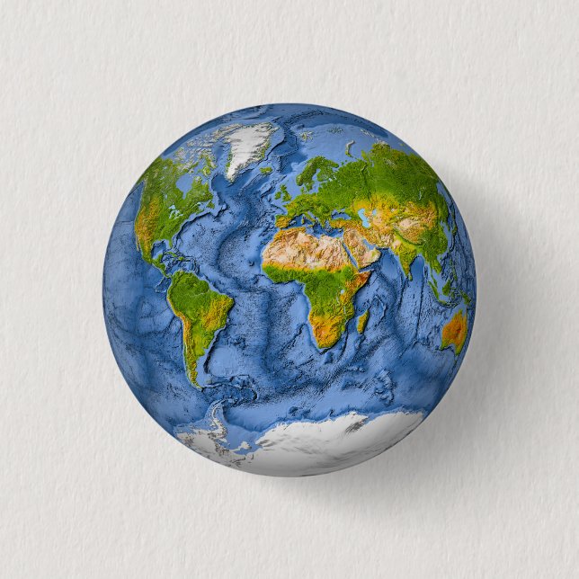 Badge Rond 2,50 Cm Carte du monde en cercle (Devant)