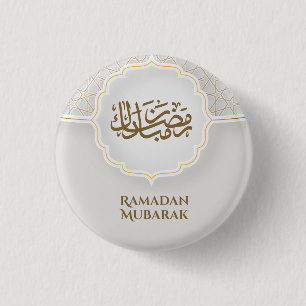 Badge Rond 2,50 Cm Carte Eid Mubarak avec Masjid