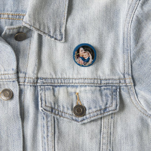 Badge Rond 2,50 Cm Carte photo florale pour la fête des mères pour fi