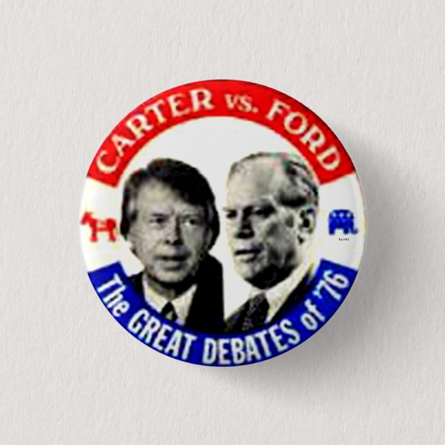 Badge Rond 2,50 Cm Carter contre Ford - bouton (Devant)