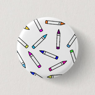 Badge Rond 2,50 Cm Carton Crayon Motif décoratif