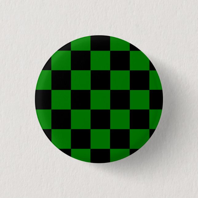 Badge Rond 2,50 Cm Carton de Button noir/vert (Devant)