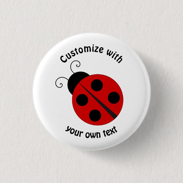 Badge Rond 2,50 Cm Carton personnalisé Ladybug (Devant)