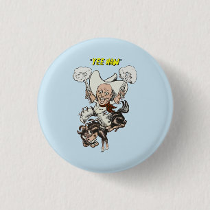 Badge Rond 2,50 Cm Cartoon cowboy tir pistolets équitation art