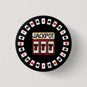 Badge Rond 2,50 Cm Casino Hit the Jackpot 777