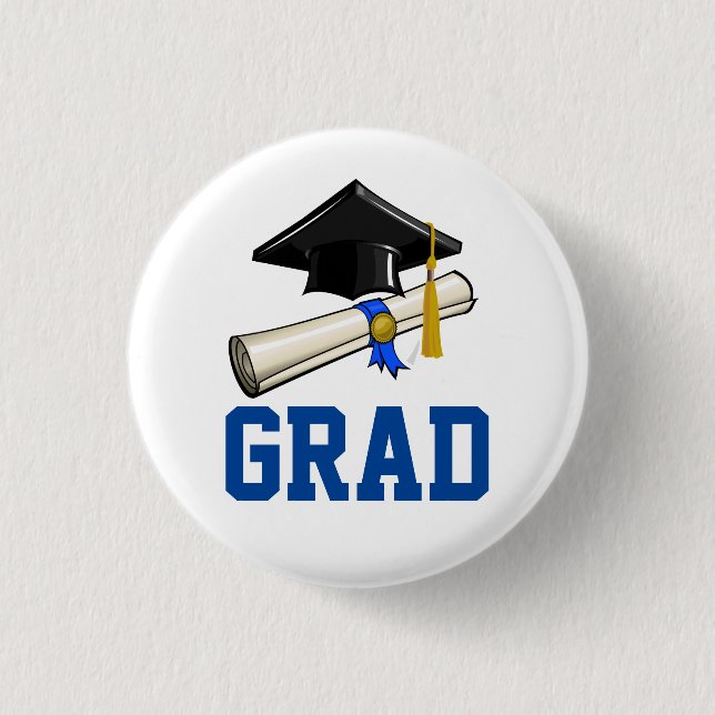 Badge Rond 2,50 Cm Casquette et diplôme (Devant)