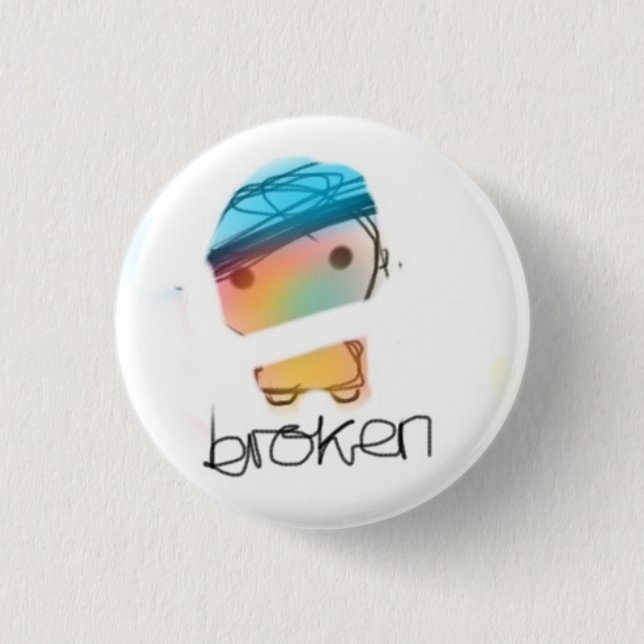 Badge Rond 2,50 Cm cassé (Devant)