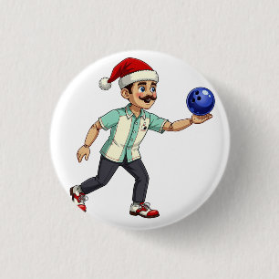 Badge Rond 2,50 Cm Casse-Noisette Bowling Noël Sports Fêtes Xmas