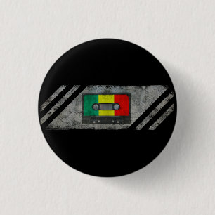 Badge Rond 2,50 Cm Cassette urbaine de reggae