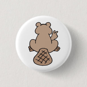 Badge Rond 2,50 Cm Castor de paix