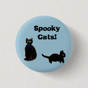 Badge Rond 2,50 Cm Cat Art Two Black Kitty