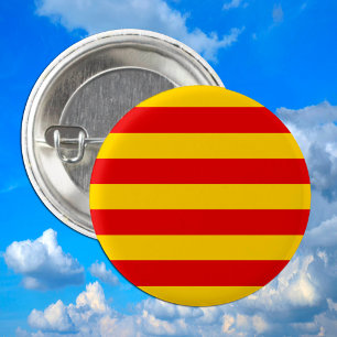 Badge Rond 2,50 Cm Catalogne Drapeau & Catalan - La Senyera mode