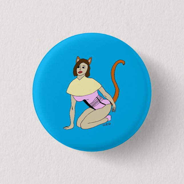 Badge Rond 2,50 Cm catgirl (Devant)