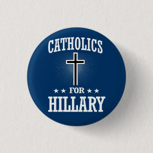 BADGE ROND 2,50 CM CATHOLIQUES POUR LA HILLAIRE