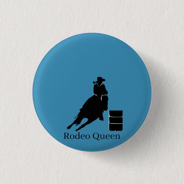 Badge Rond 2,50 Cm Cavalier de barils   (Devant)