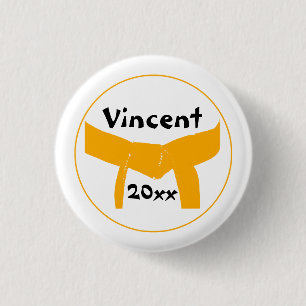 Badge Rond 2,50 Cm Ceinture d'orange d'arts martiaux