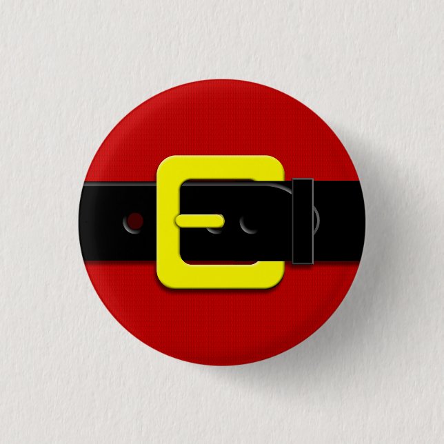Badge Rond 2,50 Cm Ceinture du Père Noël (Devant)
