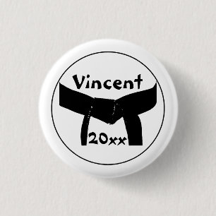 Badge Rond 2,50 Cm Ceinture noire de base d'arts martiaux