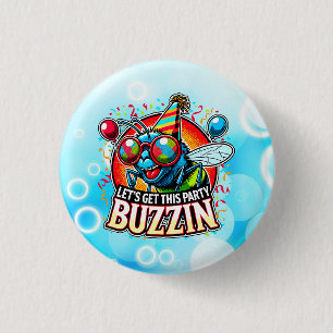 Badge Rond 2,50 Cm Célébration bourdonnante