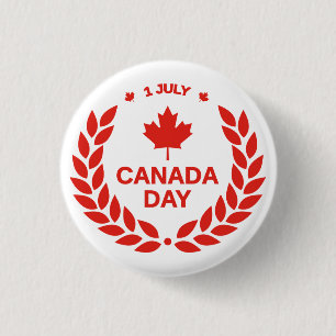 Badge Rond 2,50 Cm Célébration de la Fête du Canada – Fête canadienne