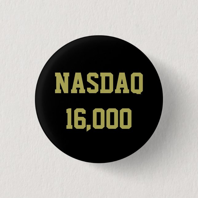 Badge Rond 2,50 Cm Célébration du marché Stock NASDAQ 16000 (Devant)