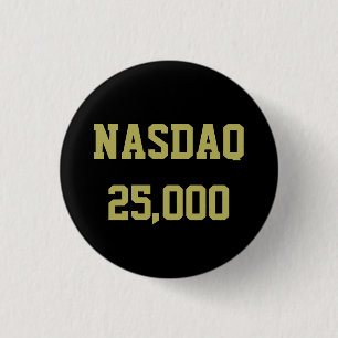 Badge Rond 2,50 Cm Célébration du NASDAQ 25000 en Bourse