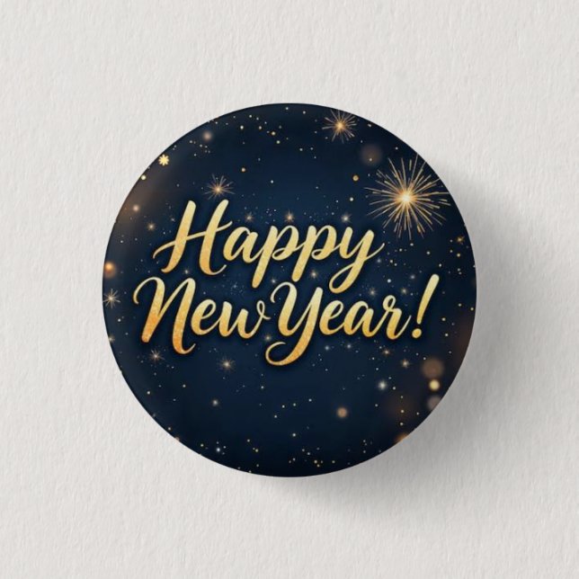 Badge Rond 2,50 Cm Celebration New Year Patches 2026 (Devant)