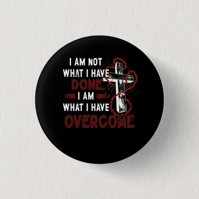 Badge Rond 2,50 Cm Célébrer la récupération T-shirt Christian Cross J (Devant)