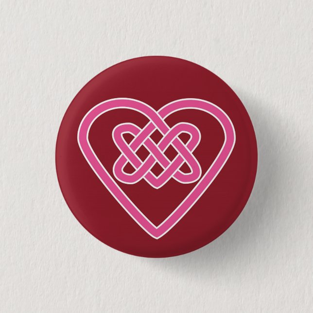 Badge Rond 2,50 Cm Celtic Heart Round Button (Devant)