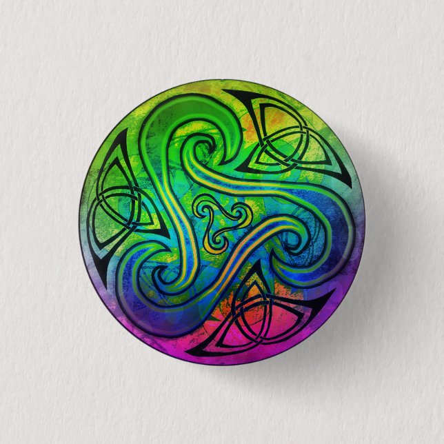 Badge Rond 2,50 Cm Celtic triskele (Devant)