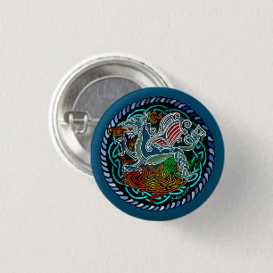 Badge Rond 2,50 Cm Céltique dragon