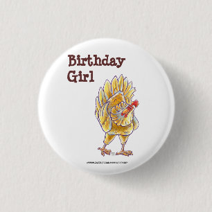 Badge Rond 2,50 Cm Centre de fête au poulet