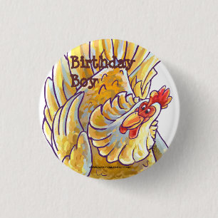 Badge Rond 2,50 Cm Centre de fête au poulet