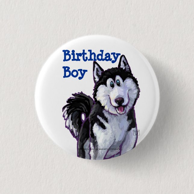 Badge Rond 2,50 Cm Centre de fête Husky (Devant)