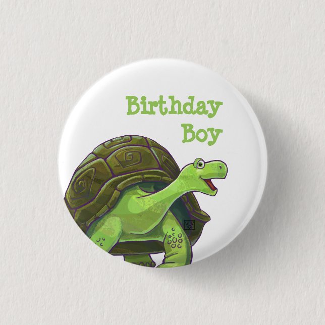 Badge Rond 2,50 Cm Centre de la fête de Tortoise (Devant)