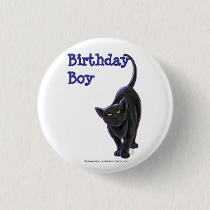 Badge Rond 2,50 Cm Centre de la fête des chats noirs