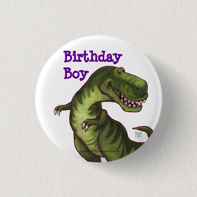 Badge Rond 2,50 Cm Centre de partie de Tyrannosaurus (Devant)
