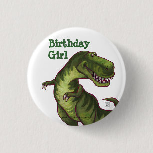 Badge Rond 2,50 Cm Centre de partie de Tyrannosaurus