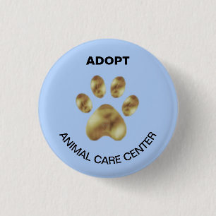Badge Rond 2,50 Cm centre de soins pour animaux patte de compagnie